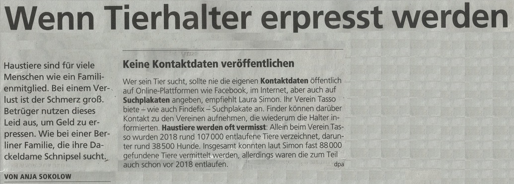 Erpressung n